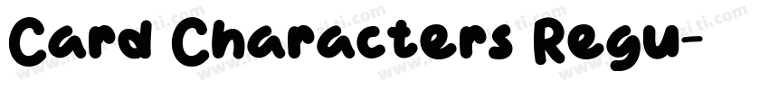 Card Characters Regu字体转换